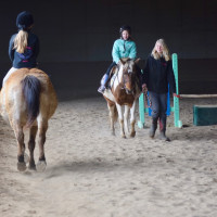 Meg's First Horse Riding Lesson
